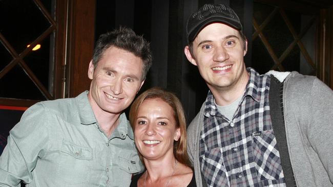 Sacha French with Dave Hughes and Ed Kavalee. Picture: Ron Wells