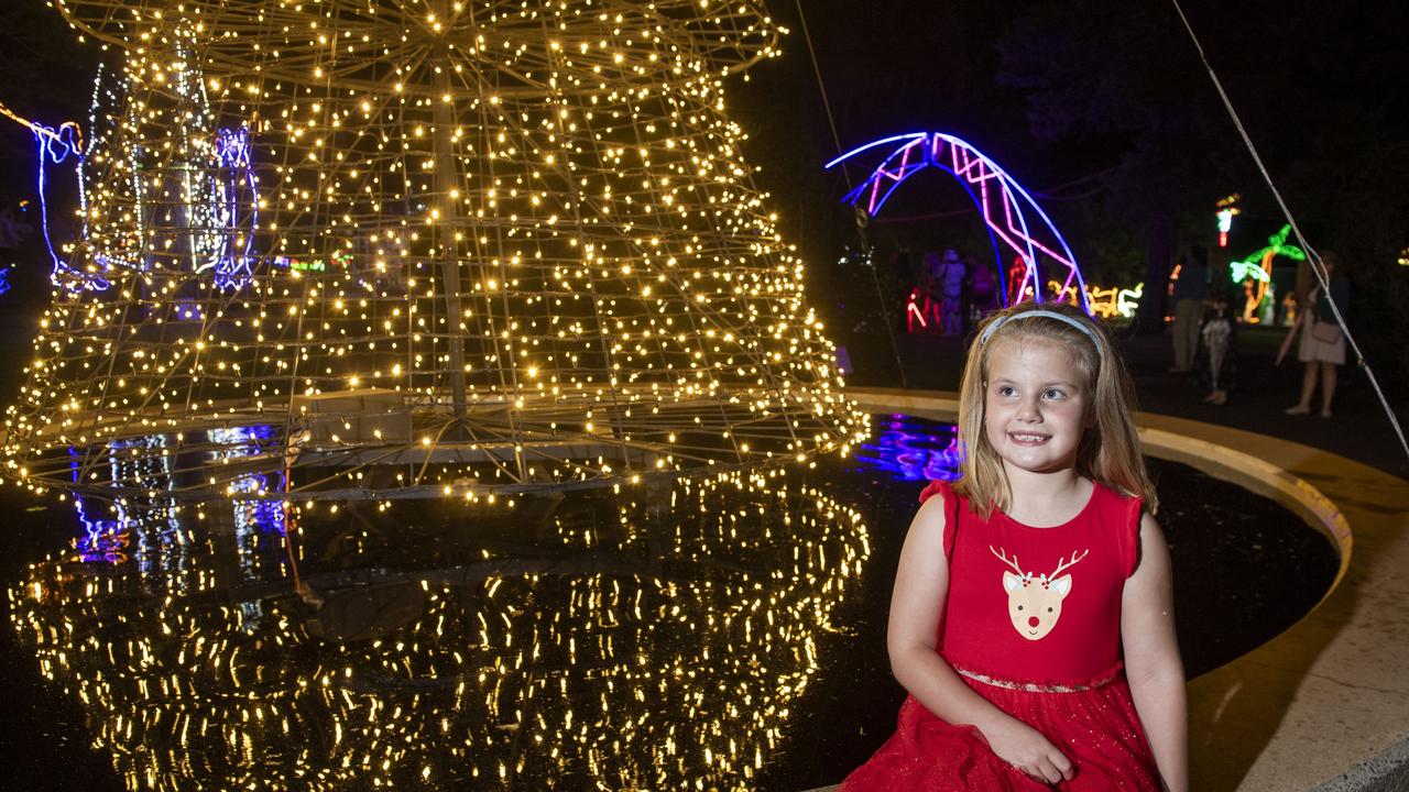 Ella Murtagh. Opening of Toowoomba's Christmas Wonderland in Queens Park. Saturday, December 4, 2021. Picture: Nev Madsen.