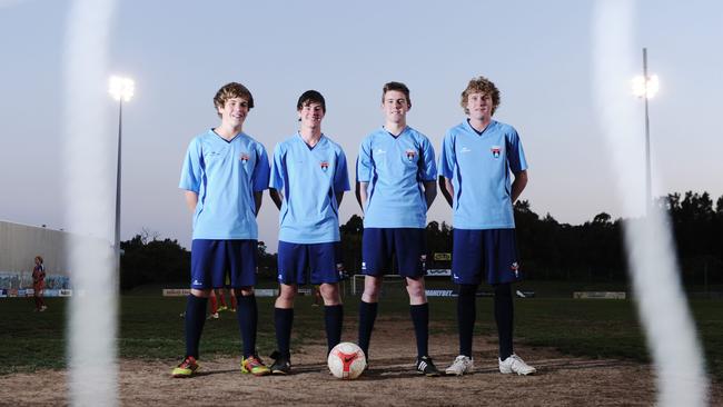 Callum Elder, third form right, when in the from U16s for Manly.