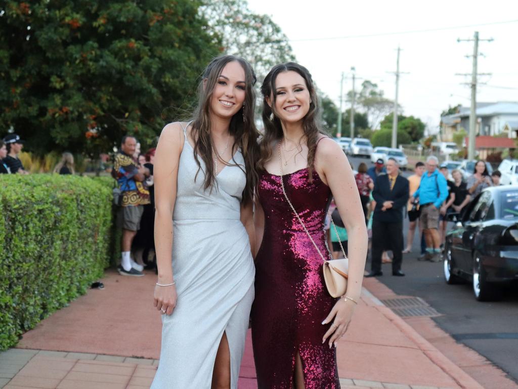 Jeorga Oates and Isla Hill at the 2023 Isis State High School formal. Image credit: Isis SHS.