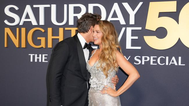 Ryan Reynolds and Blake Lively at SNL50: The Anniversary Special. Picture: Getty.