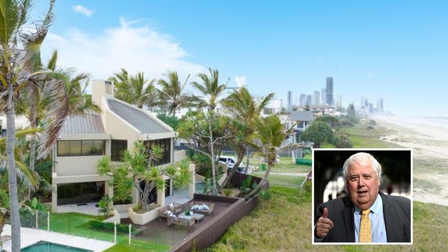 Billionaire Clive Palmer has splashed $28m on a beachfront property on the Gold Coast.