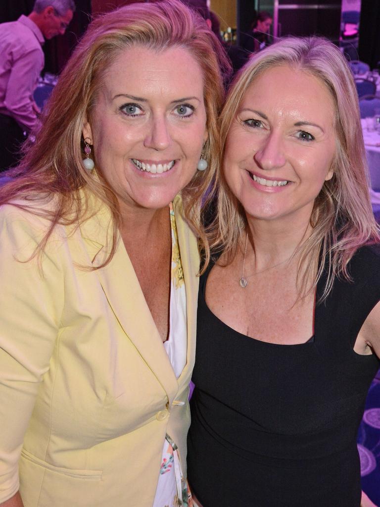 Alison Geale and Lisa Lees at Early Risers IWD breakfast at Sofitel Broadbeach. Picture: Regina King