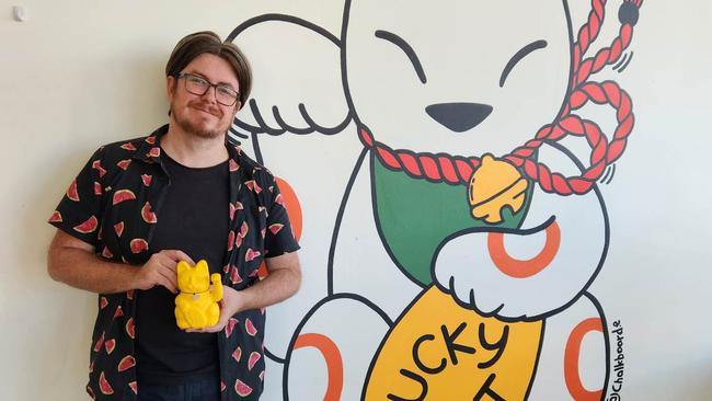 Daniel McGowan, owner Lucky Cat Cafe. Picture: Lucky Cat Cafe