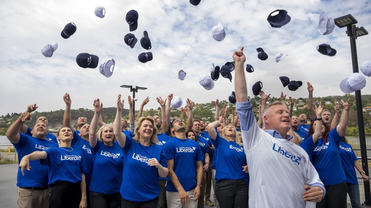 Liberal Party candidates revealed in Launceston for the 2024 state election. Picture: Rob Burnett