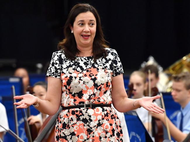 Premier Annastacia Palaszczuk at Cairns State High School. Picture: Darren England/AAP