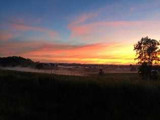 Winter sunrise near Jones Hill. Picture: Frances Klein