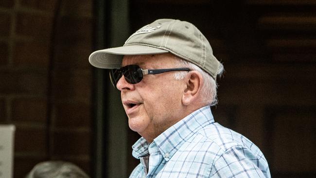 Robert Van Gestel outside Manly Local court after he was first charged with child sex offences in 2020. Picture: Julian Andrews