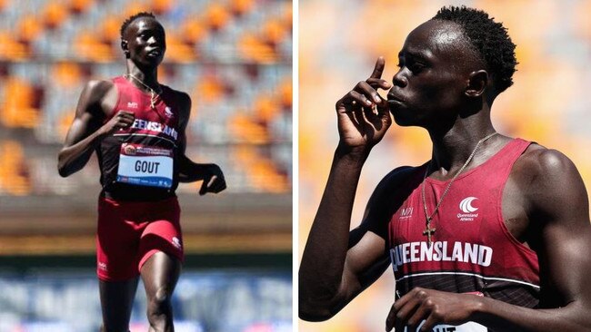 Gout Gout cruised through his 200m heat. Photos: Getty Images