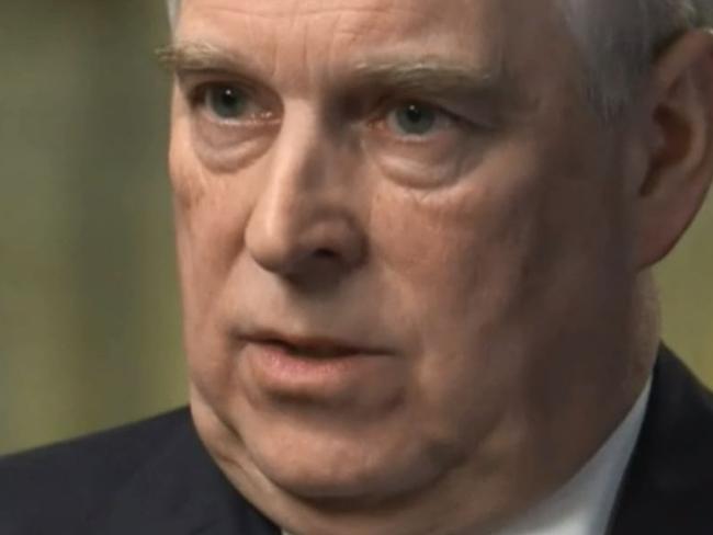 Screen grab from BBS TV. BBC Newsnight's Emily Maitlis interviews Prince Andrew, The Duke of York over his friendship with Jeffrey Epstein. Answering questions about his links to Epstein for the first time, Prince Andrew said his stay was not "becoming of a member of the Royal Family". The Duke of York also said he "let the side down" by staying at his home. Source: BBC