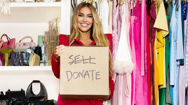 ** Embargoed to run online October 10.** Chrishell Stause fronts Red Cross x Uber charity drive, encouraging Australians to donate - not sell - their quality clothes on October 19. Picture: Supplied