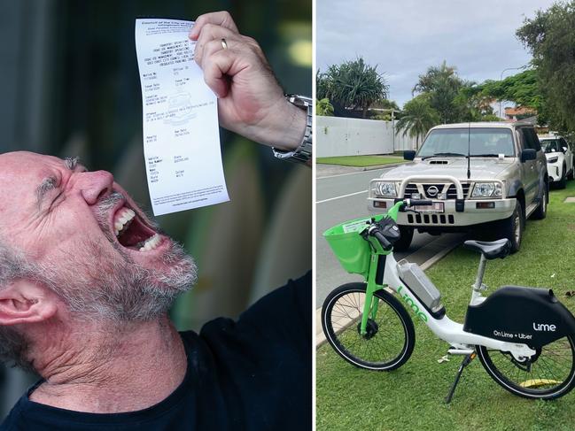 Stuart Surf Design owner Stuart Smith. Stuart got a $193 fine from council on Easter Monday for parking outside his own house. Stuart has jokingly suggested he is willing to eat the ticket. Picture: Glenn Campbell