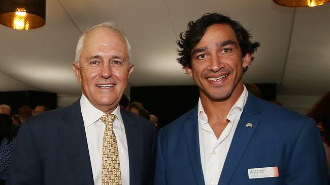 With PM Malcolm Turnbull at a morning tea for 2018 Australian of the Year Award finalists. Picture: Kym Smith