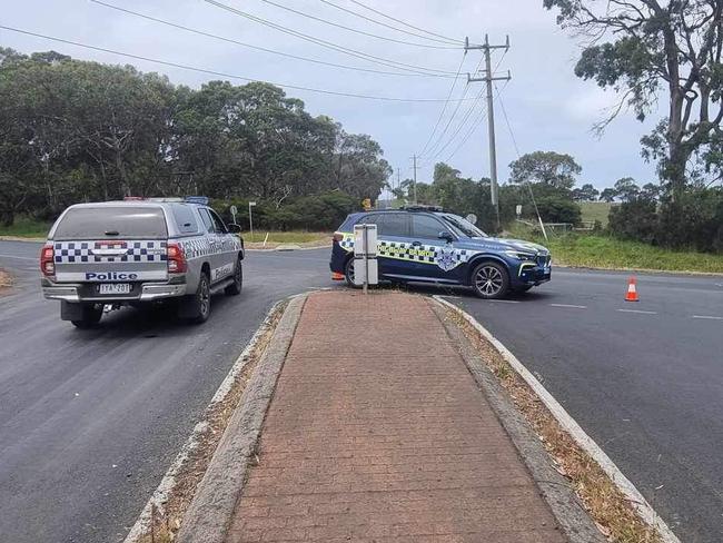 Emergency services were called to Coghlan Rd about 9.50am where they believe a Hino truck left the road and crashed into a tree.Â 