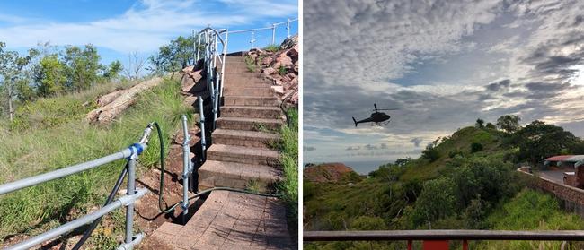 The Castle Hill Summit Track Handrail Renewal project was expected to be completed in March. Picture: TCC.