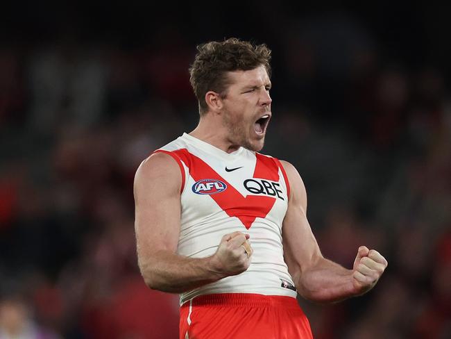 Luke Parker helped lift the Swans to victory. Picture: Daniel Pockett/Getty Images