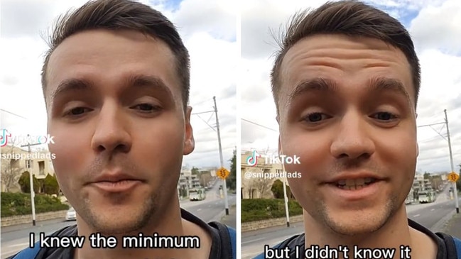 Canadian expat baffled Australian minimum wage. Picture: TikTok/snippedlads