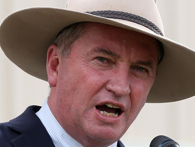 Wimmera Field days 2019Barnaby Joyce opens the field days with Chris Bartlett president of the field days watching onPicture: ANDY ROGERS