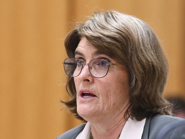 CANBERRA, Australia - NewsWire Photos - August 16, 2024:  Governor of the Reserve Bank of Australia (RBA), Michele Bullock appears before a Senate select committee at Parliament House in Canberra. Picture: NewsWire / Martin Ollman