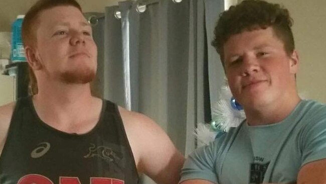 Bradley Middlebrook, 20, with his brother Jason, 21. Picture: Facebook