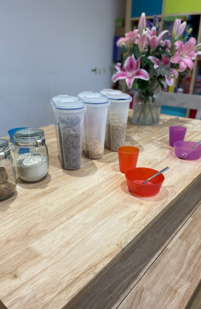 Cereal bowls ready for breakfast