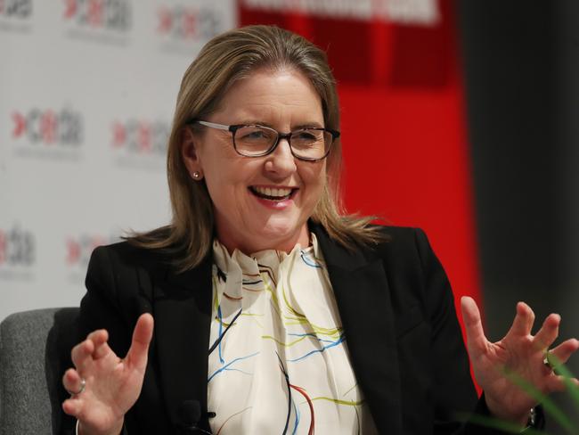 Victorian Premier Jacinta Allan addresses the State of the State CEDA luncheon in Melbourne. Picture: NCA NewsWire / David Crosling