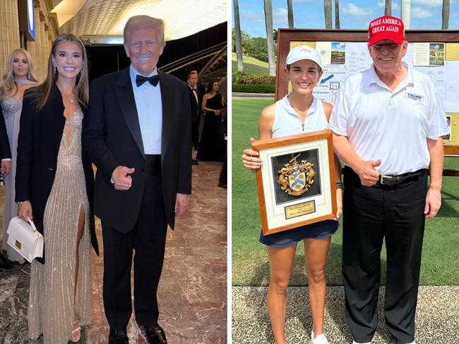 Kai Trump says of her grandfather: “When we play golf together, if I’m not on his team, he’ll try to get inside of my head."