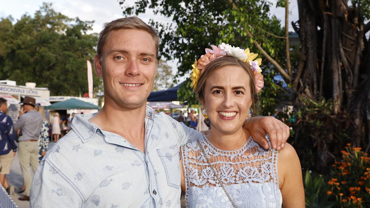 Matt Hoare and Jess McAuliffe at the Gordonvale Cup, held at the Gordonvale Turf Club. Picture: Brendan Radke