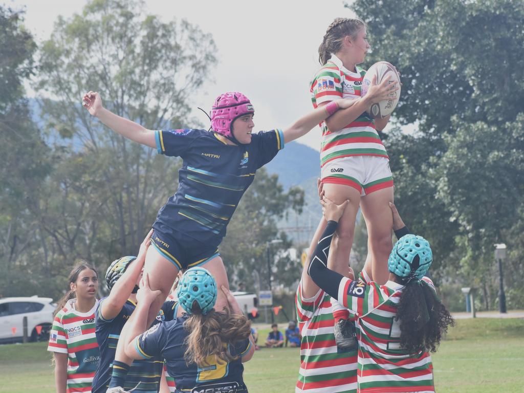 Queensland Country Rugby Championships, under-14 girls, North Queensland versus South Queensland, in Rockhampton, on June 29, 2024.
