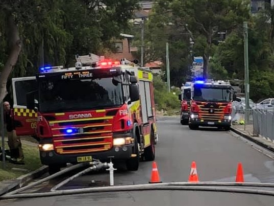 Fire and Rescue units came from as far away as Alexandria to tackle the fire. Picture: Facebook