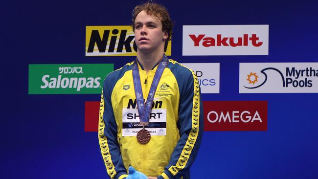 Sam Short with his bronze medal. Picture: Getty Images