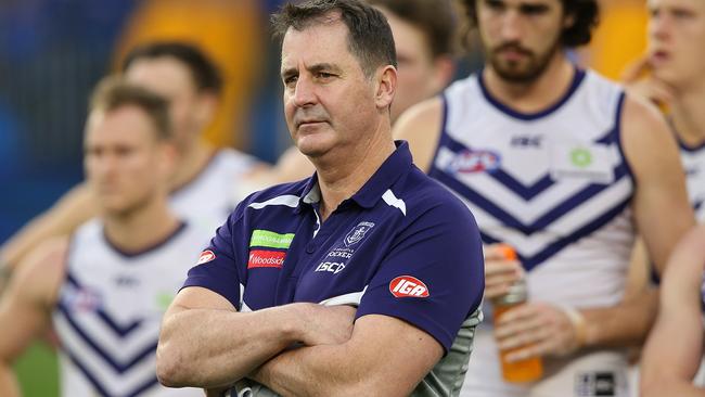 Roos says friend and former Fremantle coach Ross Lyon was hounded out of the job. Picture: Getty Images