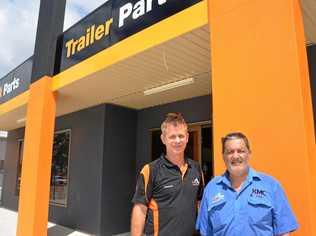 Tranzmile helps keep the transport industry going. Pictured: Cameron and Peter at Tranzmile Burnett. Picture: Elaelah Harley