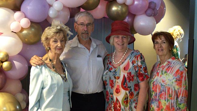 Robyn Lloyd, Jude Chubb, Rob Mariss and Jan Bowcock at the Gympie RSL during the Melbourne Cup Races on November 7, 2023.