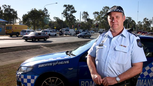 Deception Bay Police officer-in-charge of the road policing unit Senior Sgt Garth Peake Picture: Chris Higgins