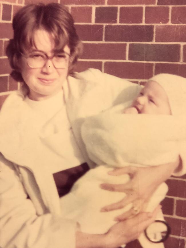 Roxlyn Bowie with one of her two children