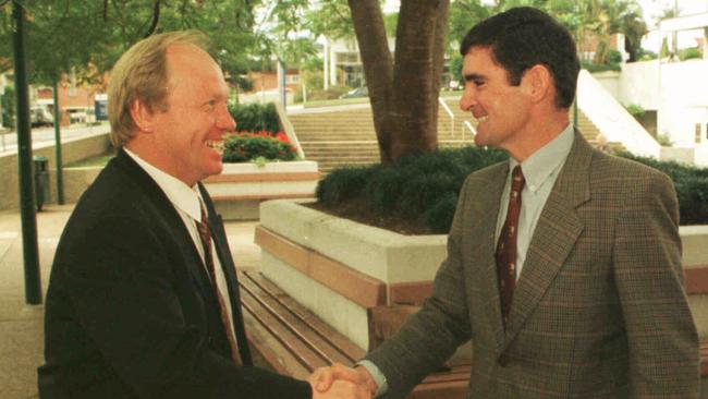 Peter Beattie and Peter Wellington in 1998.