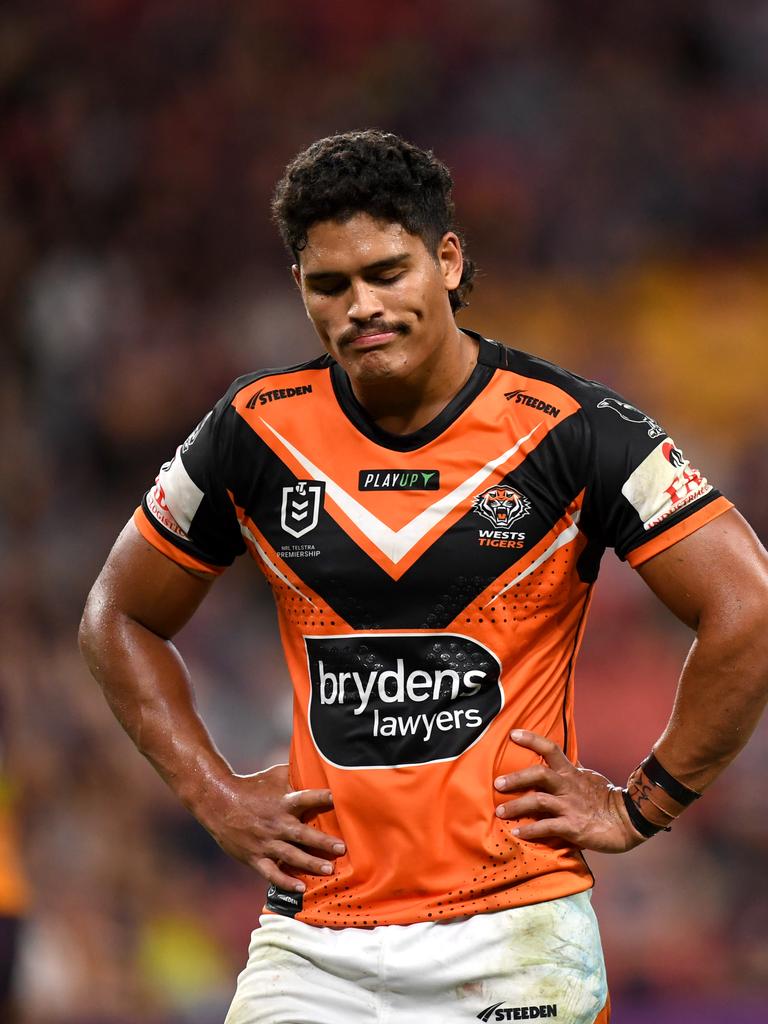 Melbourne chased Shawn Blore earlier in 2023 and have renewed interest in the Tigers forward. Picture: NRL Imagery