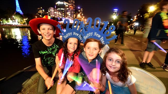 Spencer Booth, Lexie Booth, Ford Thomas-Tatti and Chloe Booth ready to celebrate. Picture: Jay Town