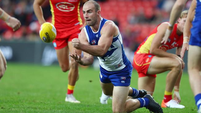 Ben Cunnington of the Kangaroos had another dominant midfield performance