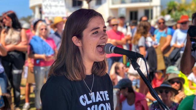 Mia Thom was one of the organisers of the School Strike for Climate Change in January 2020.