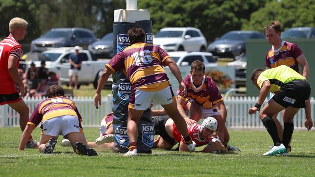 Jackson Smith scores a try. Picture: Adam Wrightson Photography