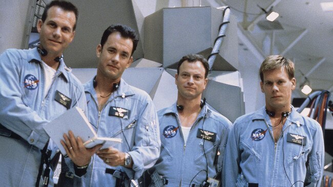 The dramatic story of the Apollo 13 mission is brought to life with an all-star cast consisting of Bill Paxton, Tom Hanks, Gary Sinise, and Kevin Bacon.