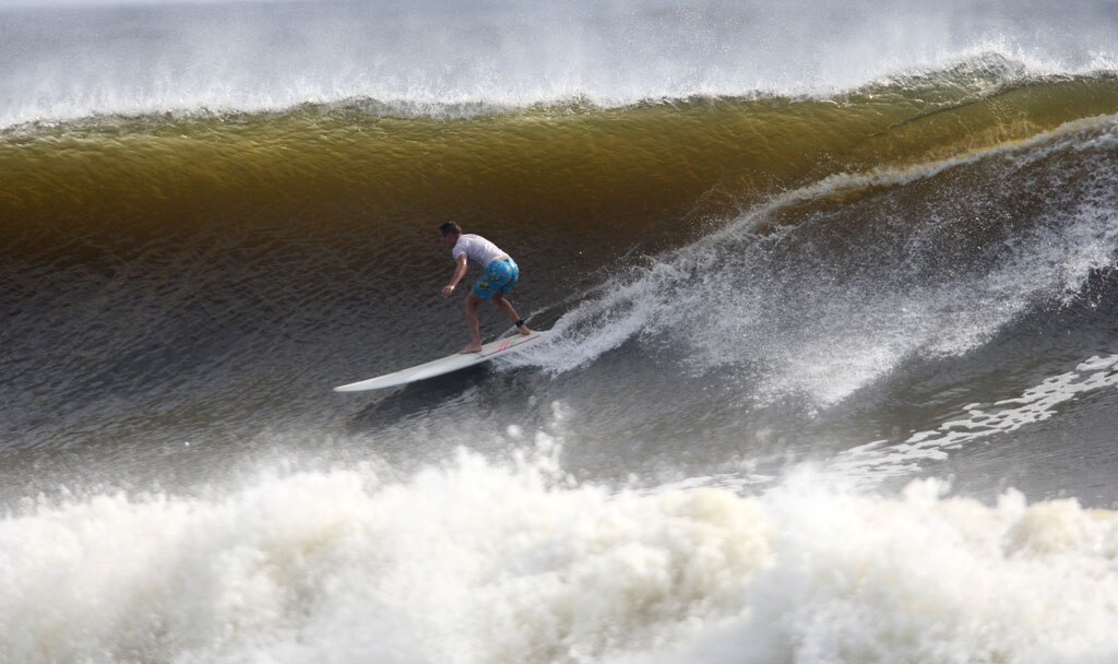 Alexandra Headland gets good lefts and rights for longboarders and shortboarders alike. Picture: Nicholas Falconer