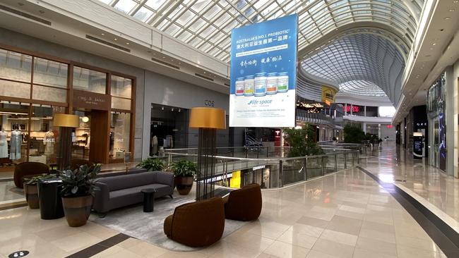 Chadstone Shopping Centre is empty due to Covid-19 restrictions. Picture: Alex Coppel