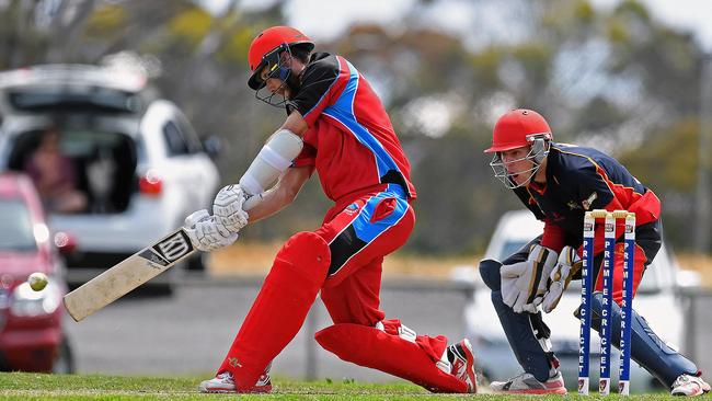 Southern District captain Josh Barrett on the attack in a previous match. Picture: Tom Huntley