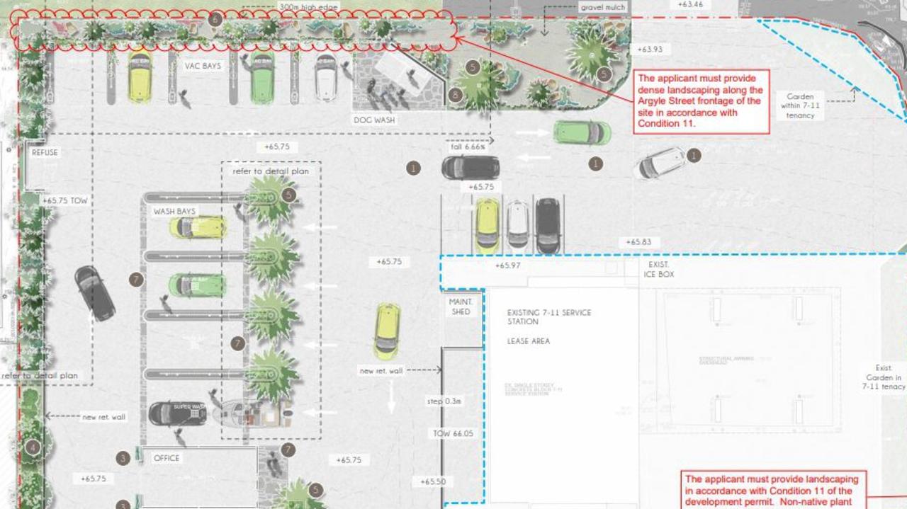 Approved plans for the new car wash.