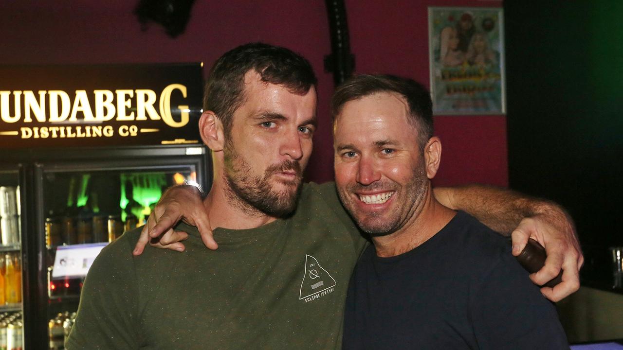 L-R Joel Munns and Mitchel Power at Zodiac Nightclub.Photo Liam Fahey / Morning Bulletin