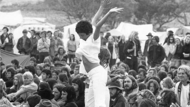 The 1971 festival in Myponga – Amanda Irving of Mitcham dances – February 1, 1971