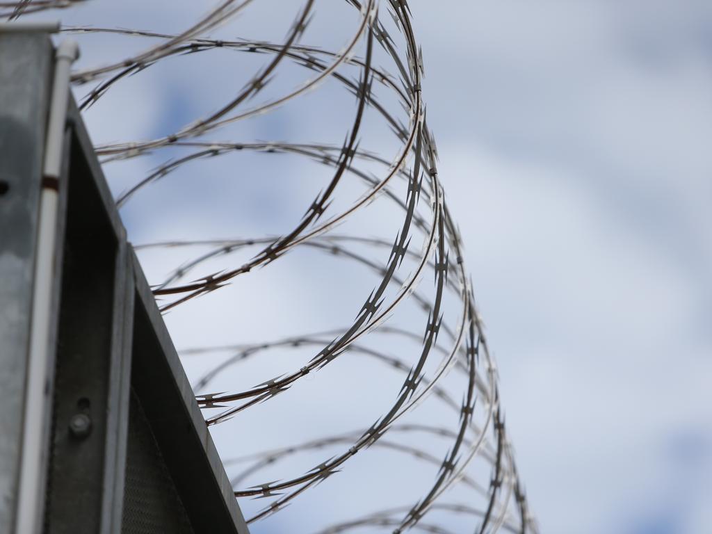 Razor wire at Silverwater Correction Centre. Picture: Tim Hunter